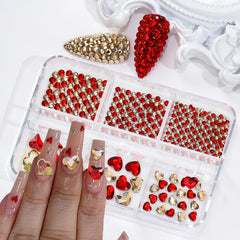 BYJKYEN instalacion fácil de corazones en uñas, opción rápida para proyectos bricolaje.