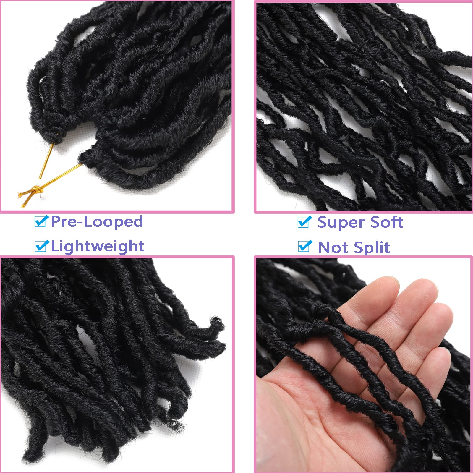 Bylatt short faux locs 12 inch styling-ready image demonstrating easy crochet installation.