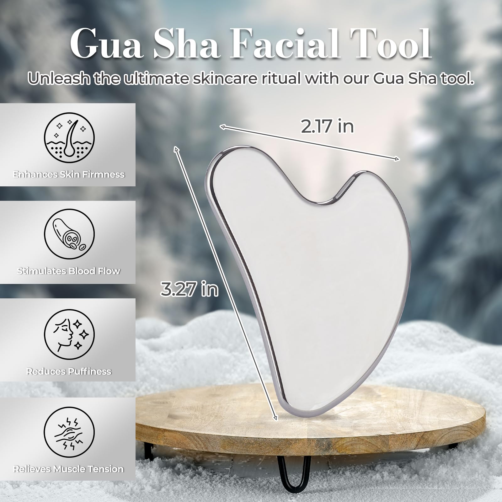 ByLif Gua Sha metal tool jawline definition for sculpted contours