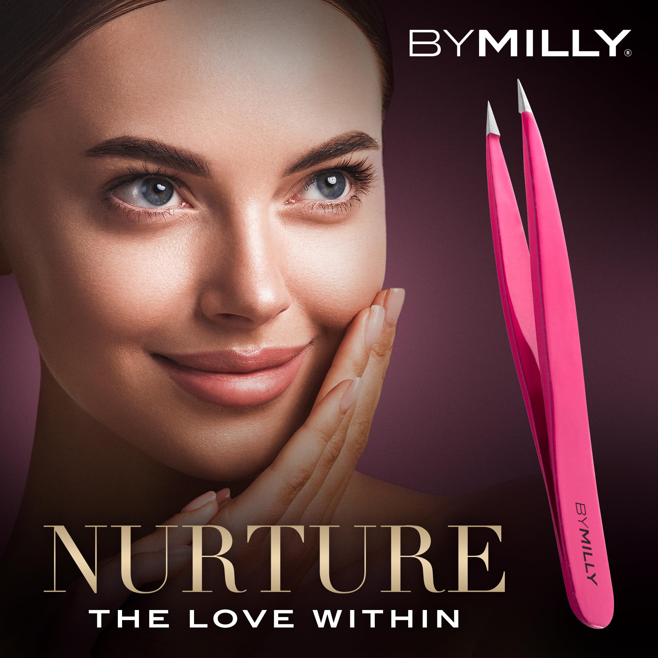 By MILLY precision tweezers combine ergonomic design with lasting sharpness