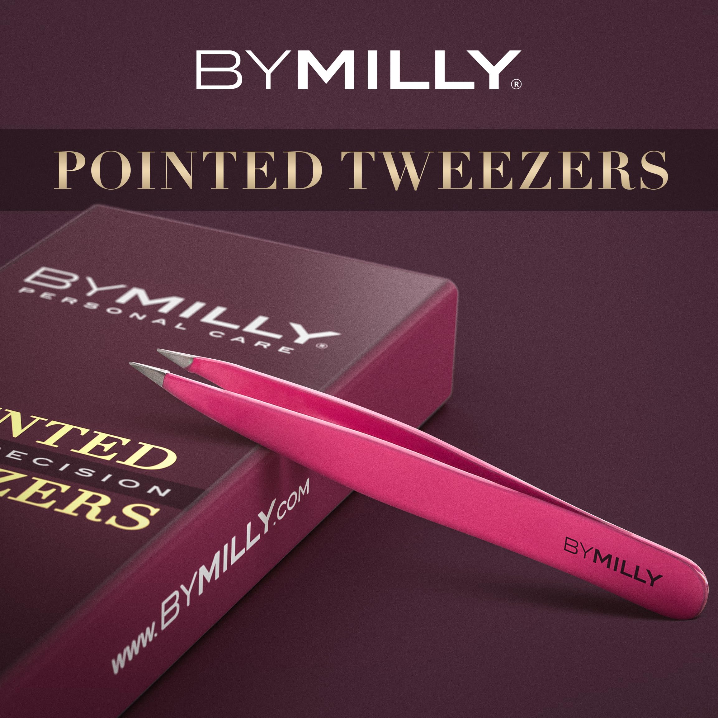 By MILLY hand-filed aligned tips ensure perfect grip on fine hairs