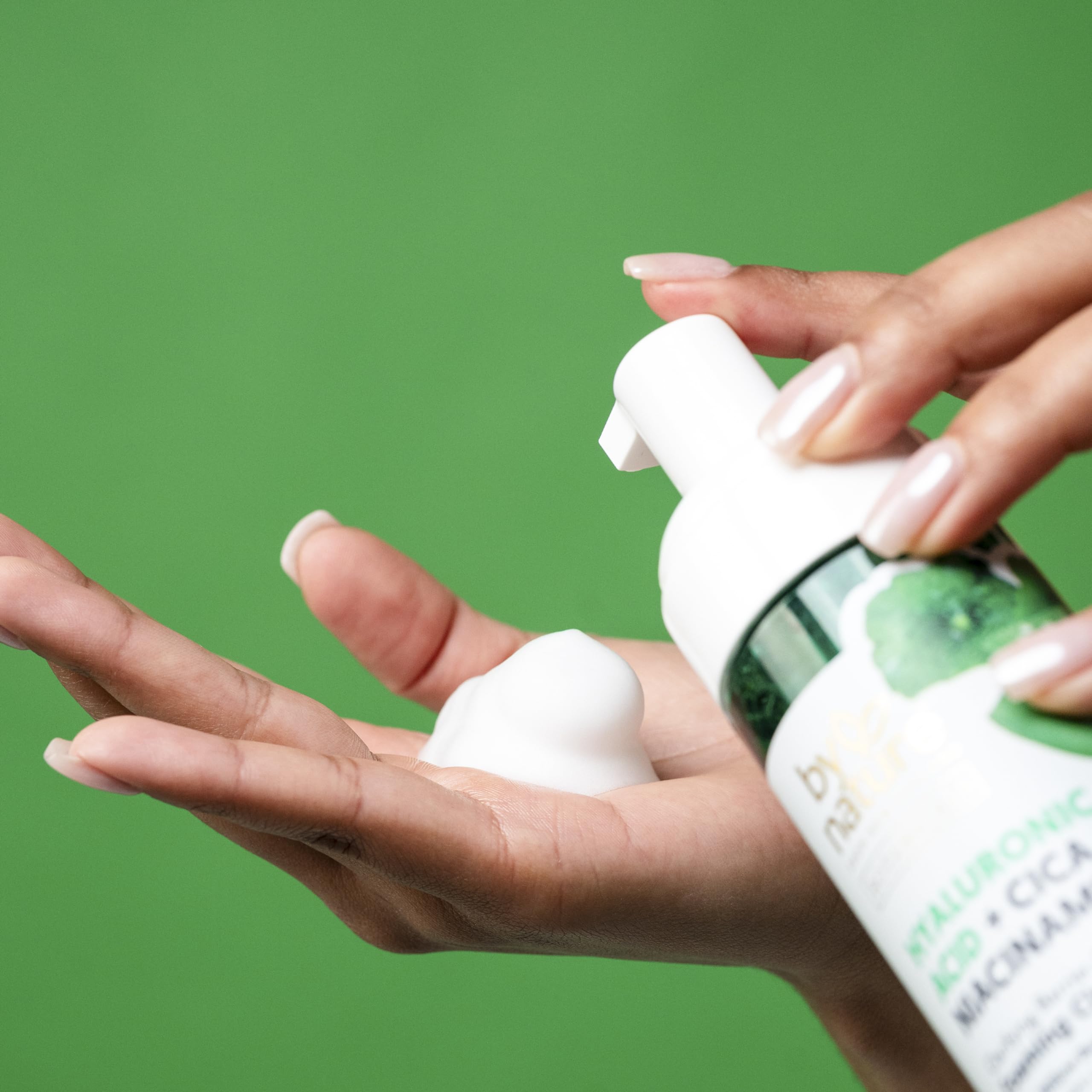 By Nature Foaming Cleanser airy foam close-up for gentle cleansing