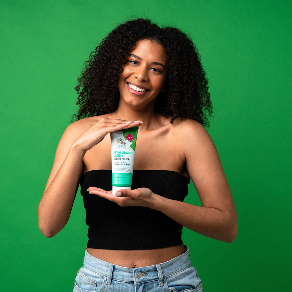 By Nature NZ ingredients label highlights premium skincare from New Zealand.