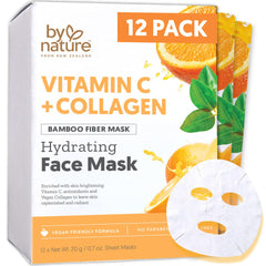 Mascarilla By Nature vitamina C y colágeno en empaque para luminosidad.