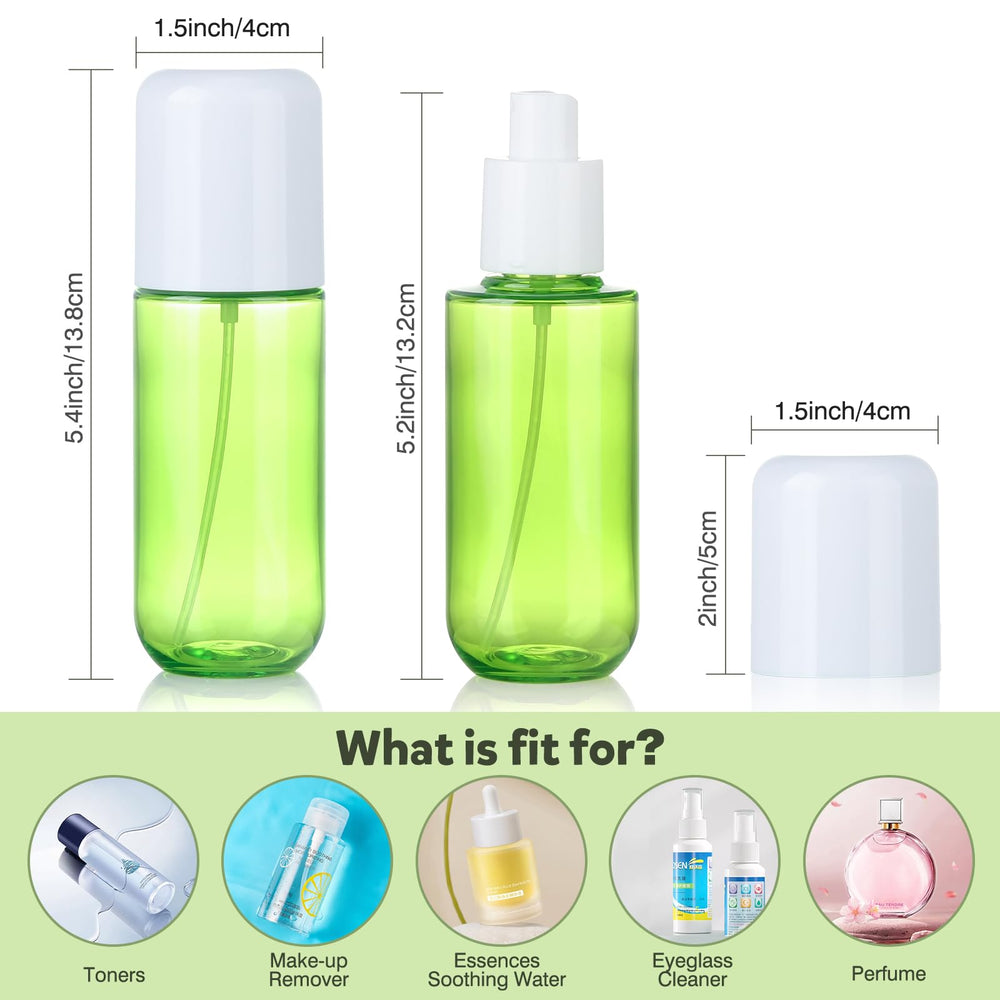 Bynccea fine mist spray bottle shows even atomization for cosmetics and cleaning.