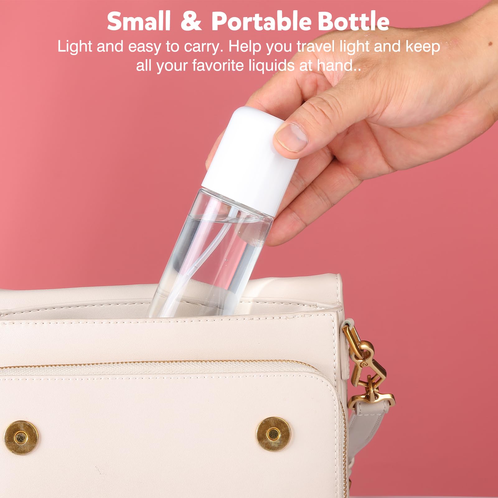Bynccea refillable spray bottle ideal for water, toners, and essential oils.