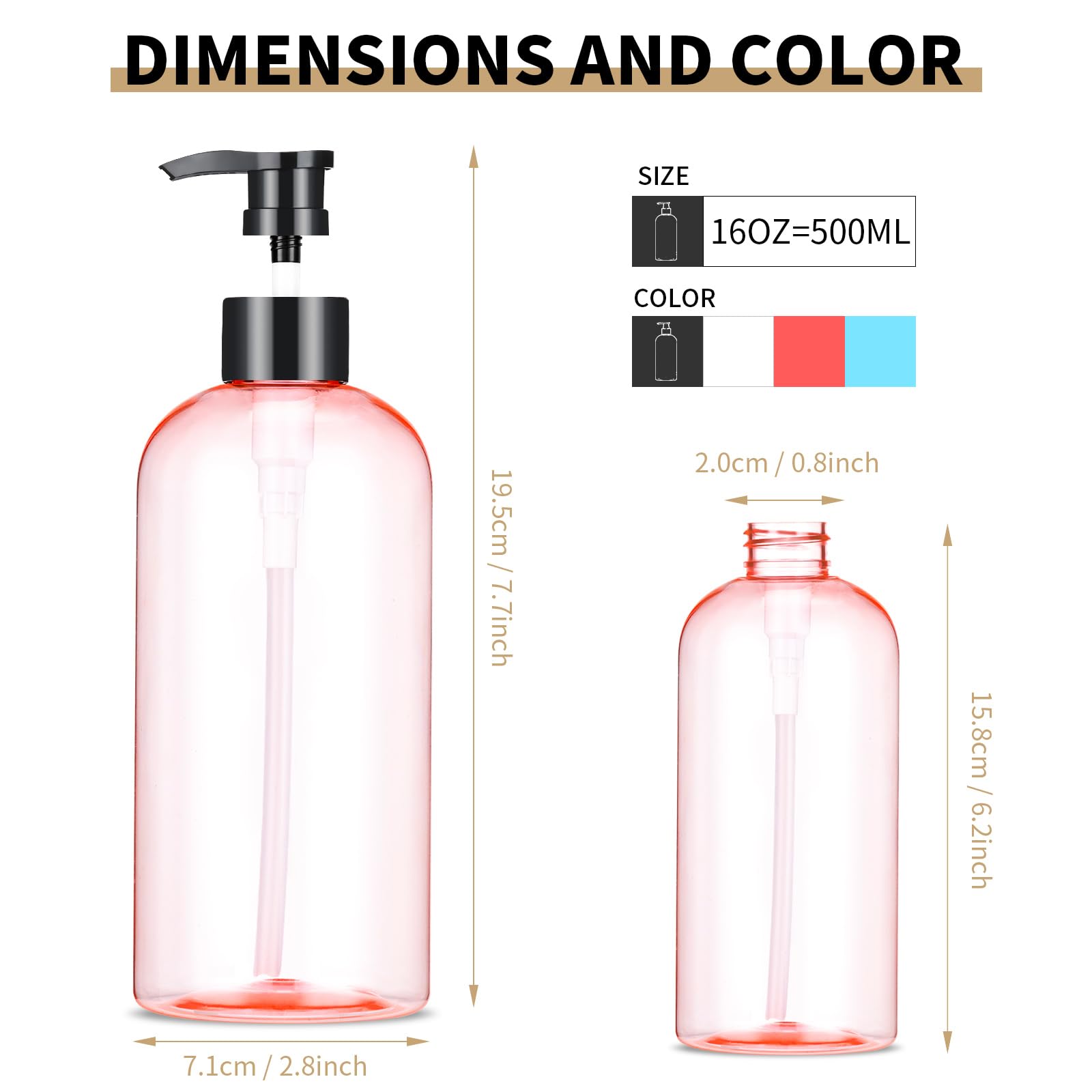 Bynccea rotating pump cap bottle prevents leaks during travel.