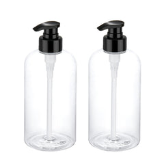 Bynccea pump bottle 16oz with clear body for easy content monitoring.