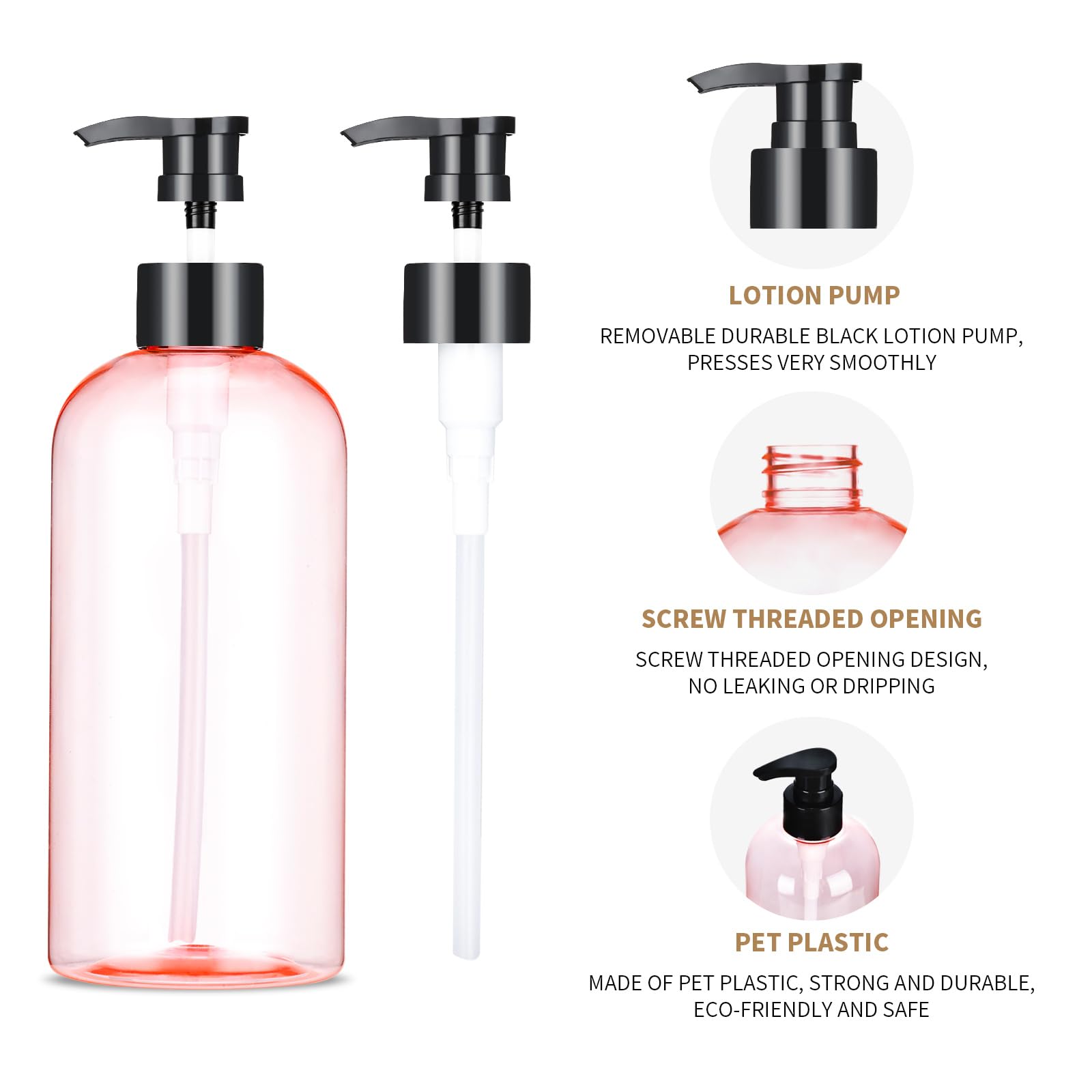 Bynccea tight-fitting pump prevents leaks during travel.