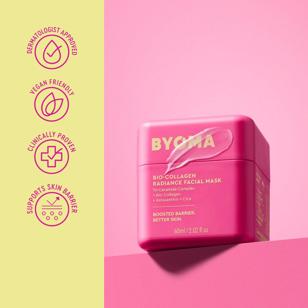 BYOMA Bio-Collagen Radiance textura sedosa que mejora la piel.