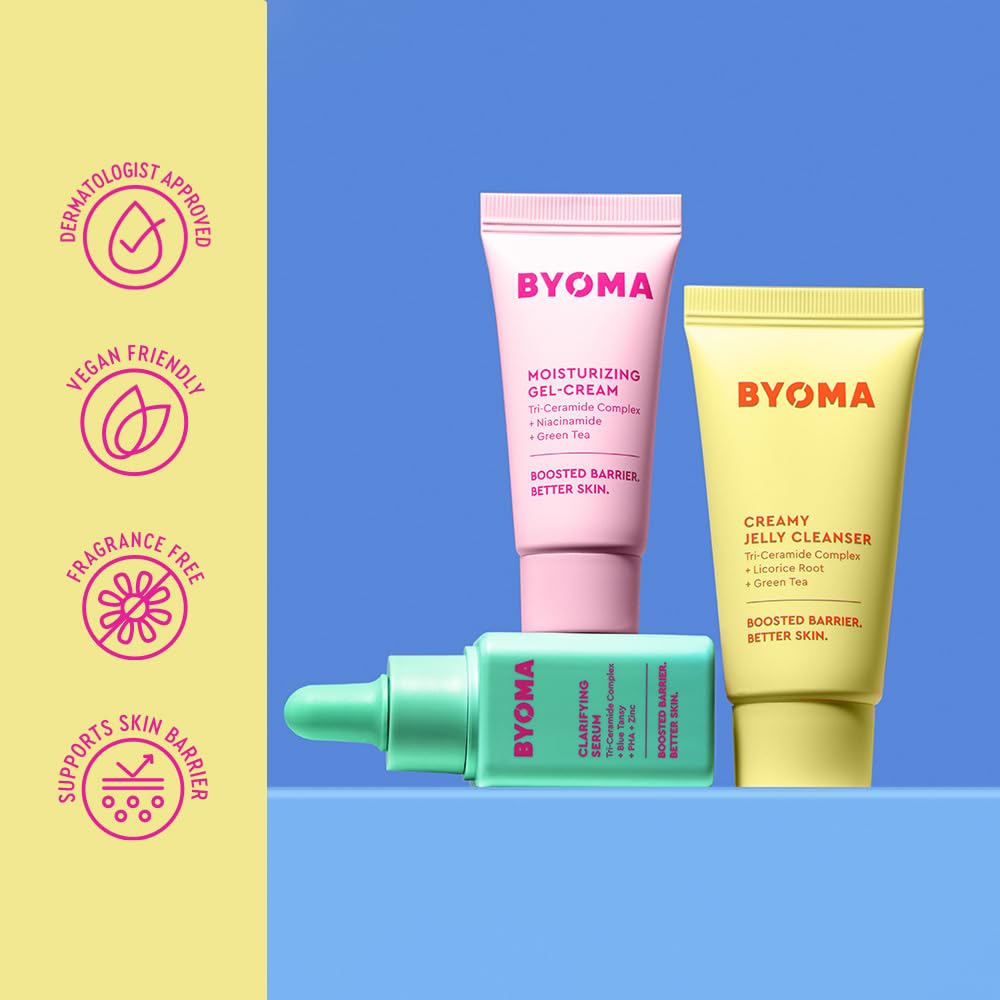 BYOMA Conjunto Claro: ceramidas tri fortalecen la barrera cutánea.