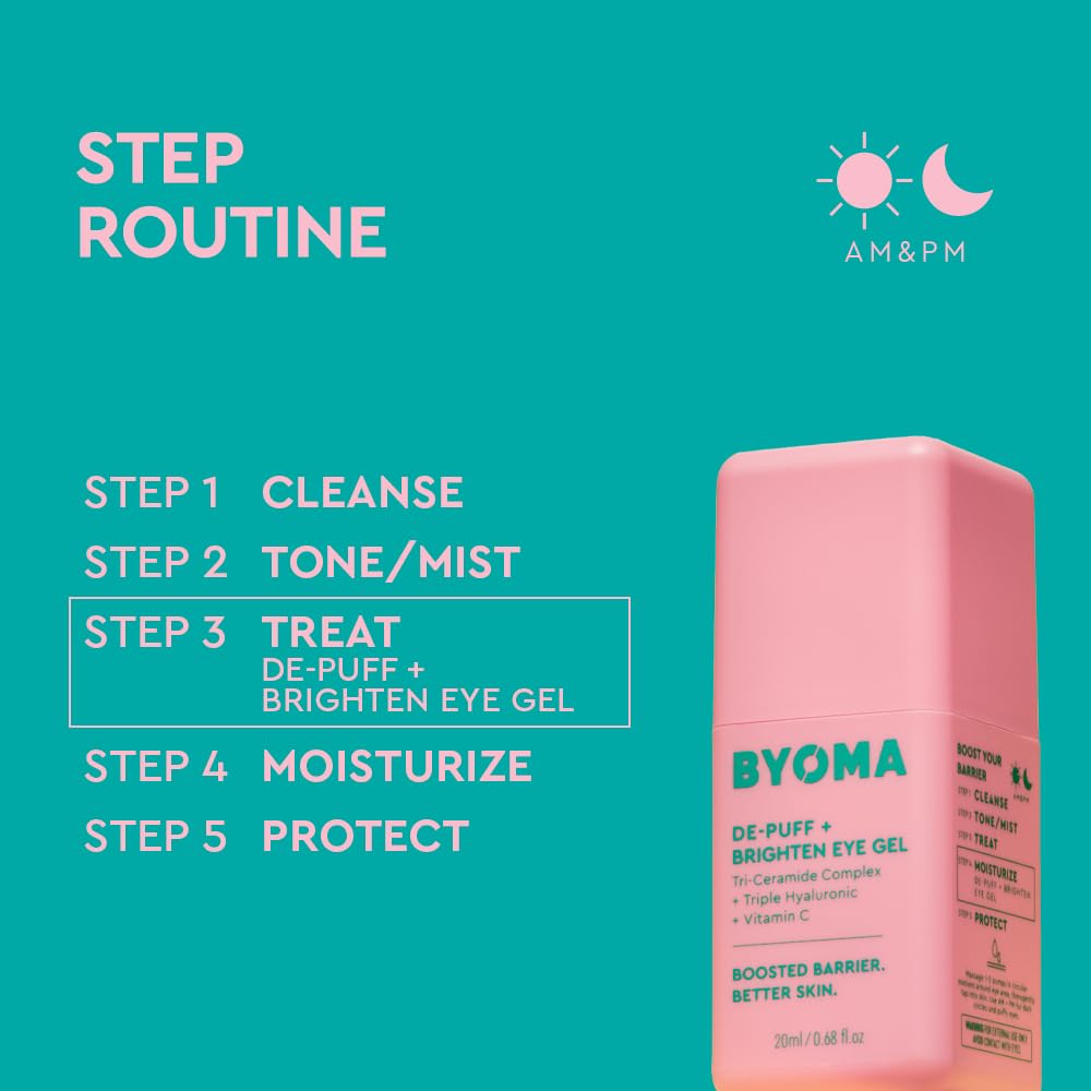 Fórmula BYOMA sin alcohol ni fragancia para piel sensible.