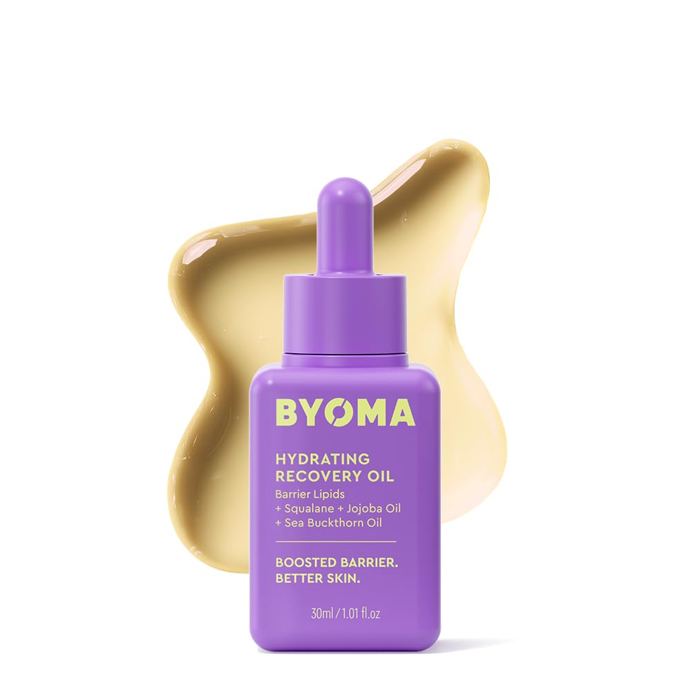BYOMA Hydrating Recovery Oil: frasco elegante, hidratación suave para la barrera.