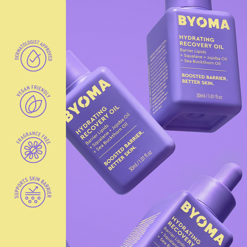 BYOMA Hydrating Recovery Oil: esqualano ayuda a retener la humedad.