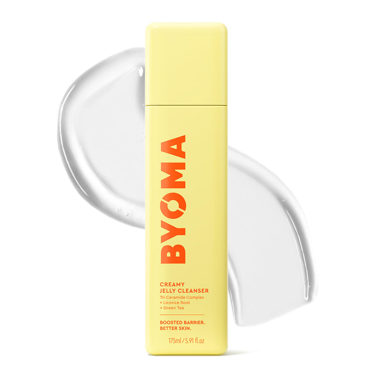 BYOMA limpiador gel-cremoso en botella, apto para piel sensible y limpieza suave.
