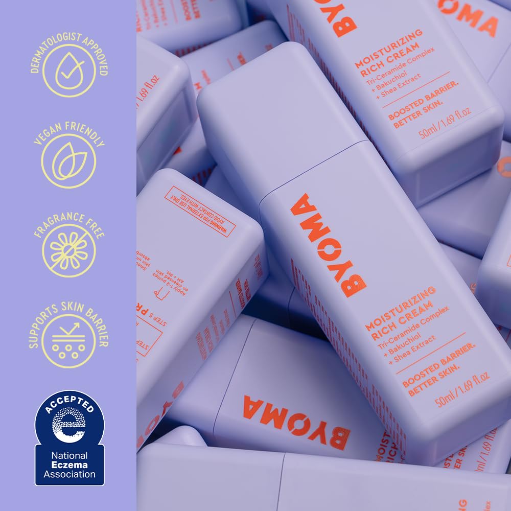 BYOMA Manteca de karité y extracto nutren piel seca con suavidad.