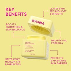 BYOMA Melting Balm Cleanser refuerza la barrera cutánea para piel más resistente.