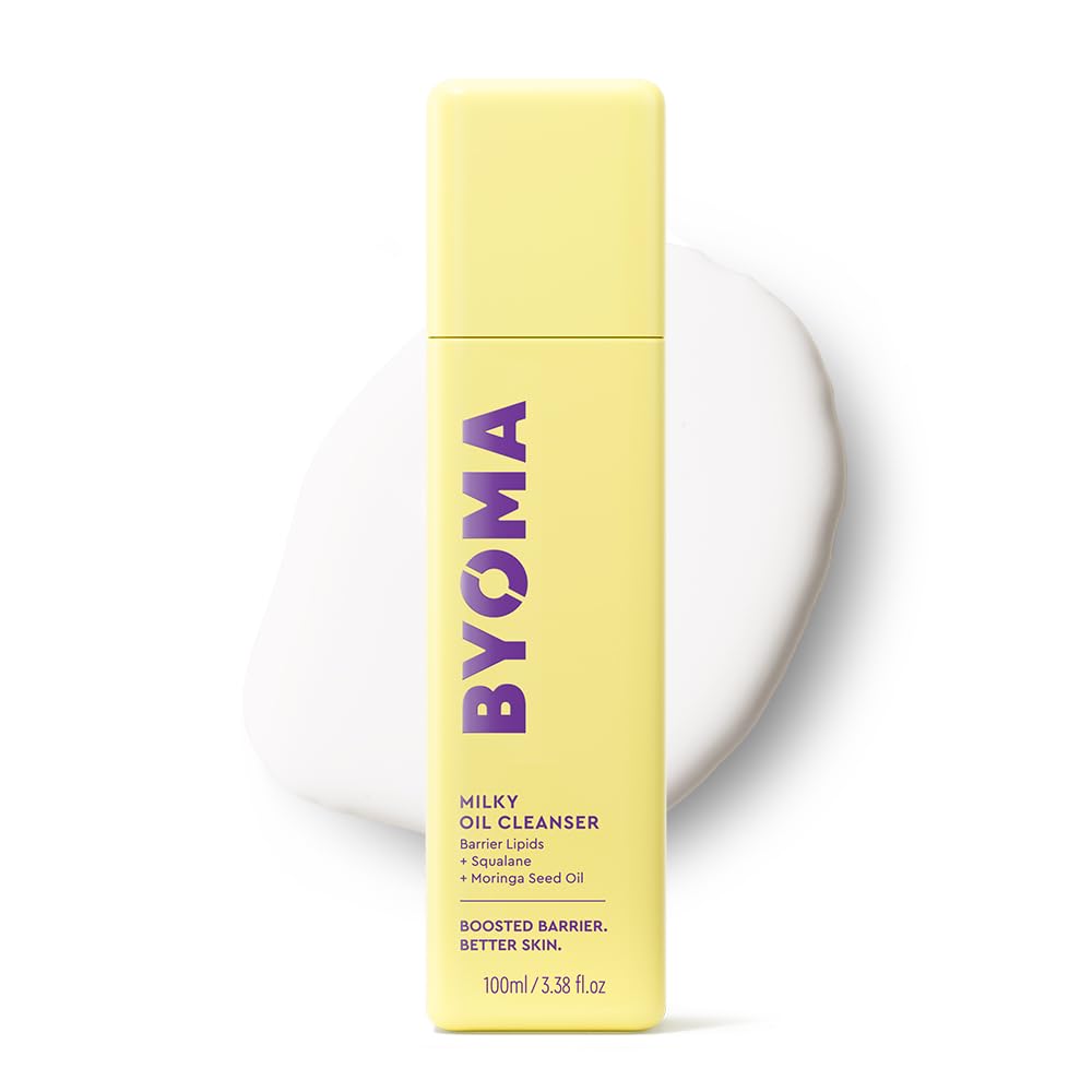 BYOMA Milky Oil Cleanser, botella mostrando la fórmula suave que limpia sin resecar.