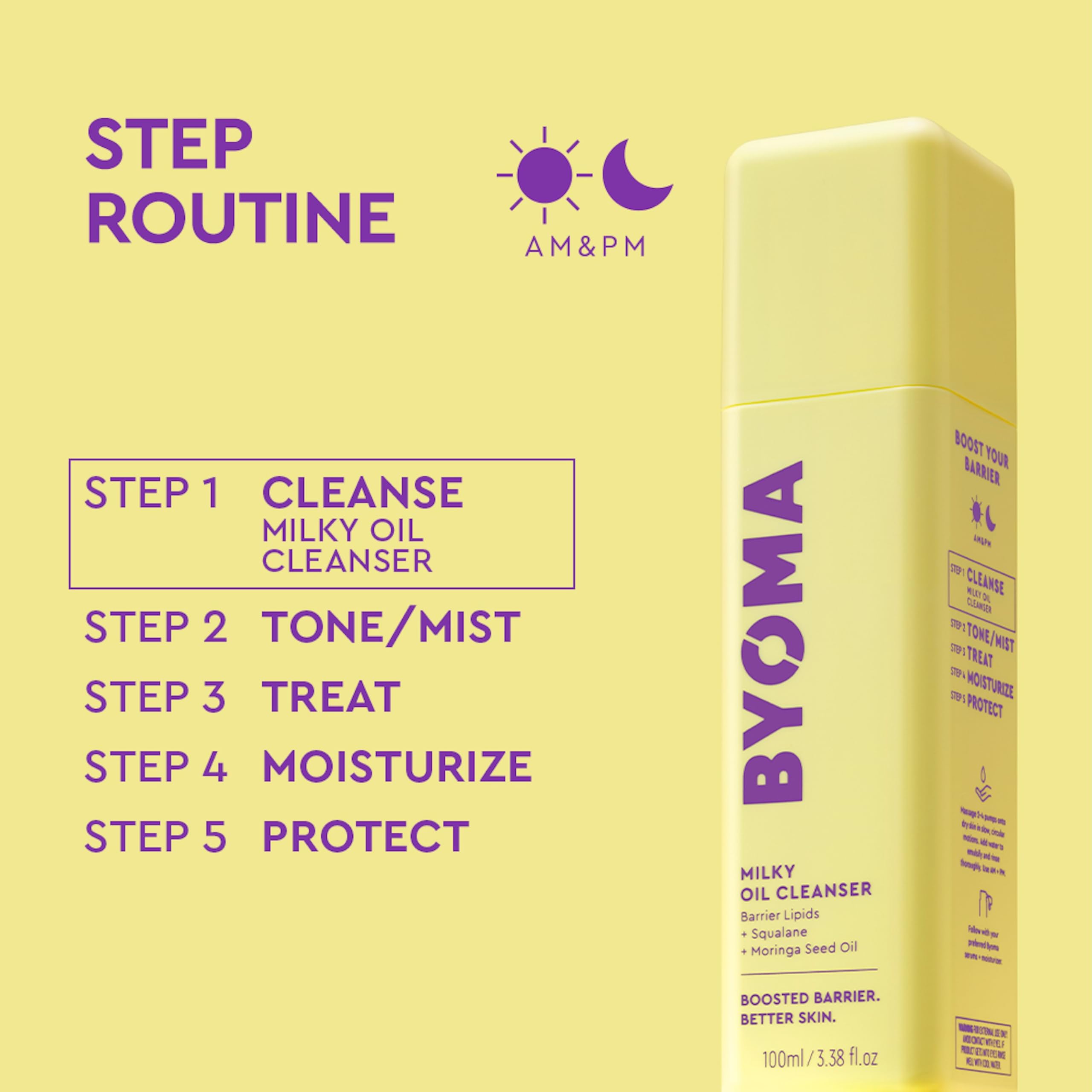 BYOMA Milky Oil Cleanser, ceramidas y lípidos fortalecen la barrera de la piel.