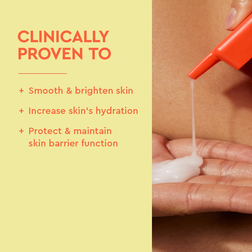 BYOMA Smoothing Body Serum, aplicador en uso, aplicación rápida y suave en la piel.