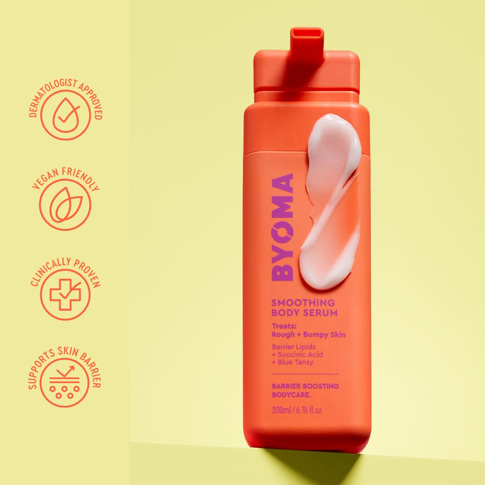 BYOMA Smoothing Body Serum, complejo lipido barrera, ayuda a fortificar la barrera cutánea.