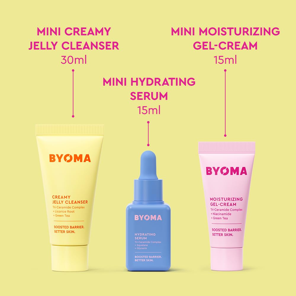 BYOMA hydrating serum bottle helps lock in moisture for all-day hydration