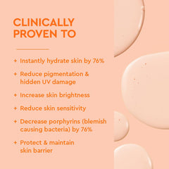 BYOMA SPF 50 Face Fluid hand application demonstrates easy daily use and quick absorption
