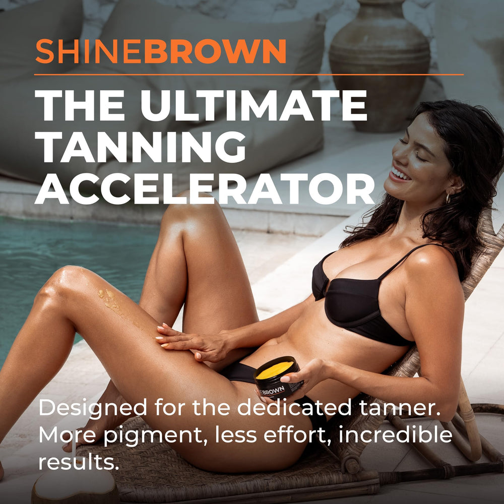 BYROKKO Shine Brown applying to face and body for versatile tanning use