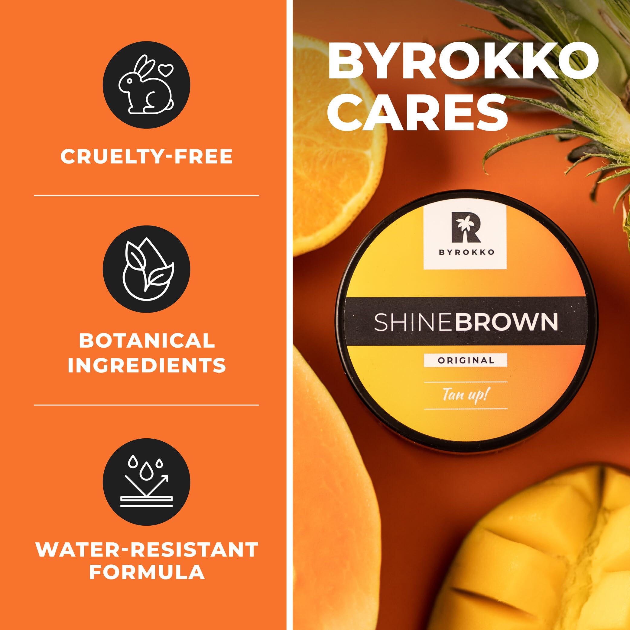 BYROKKO Shine Brown glow-ready tan with deep, lasting color