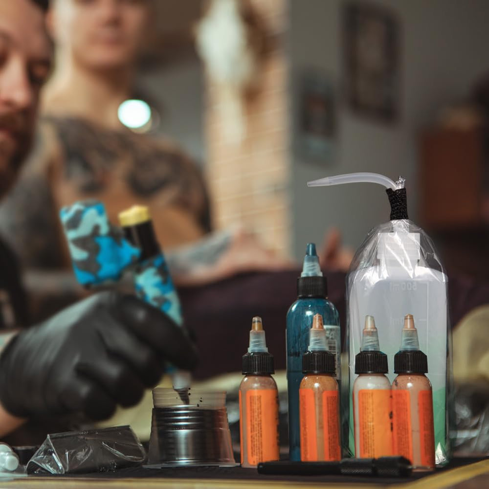 Bysiter cubiertas para botellas de tatuaje para uso profesional y seguro