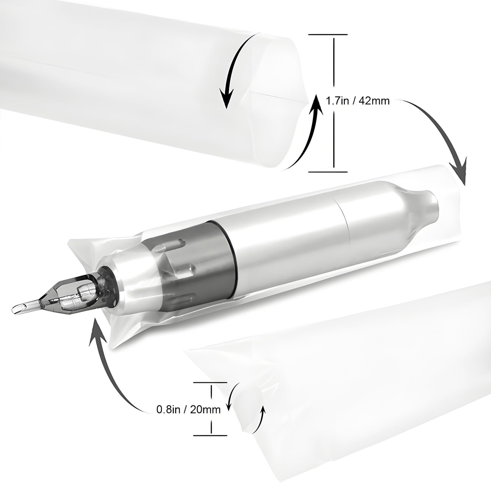 Bysiter envolturas claras para máquina de tatuaje facilitan la visibilidad.
