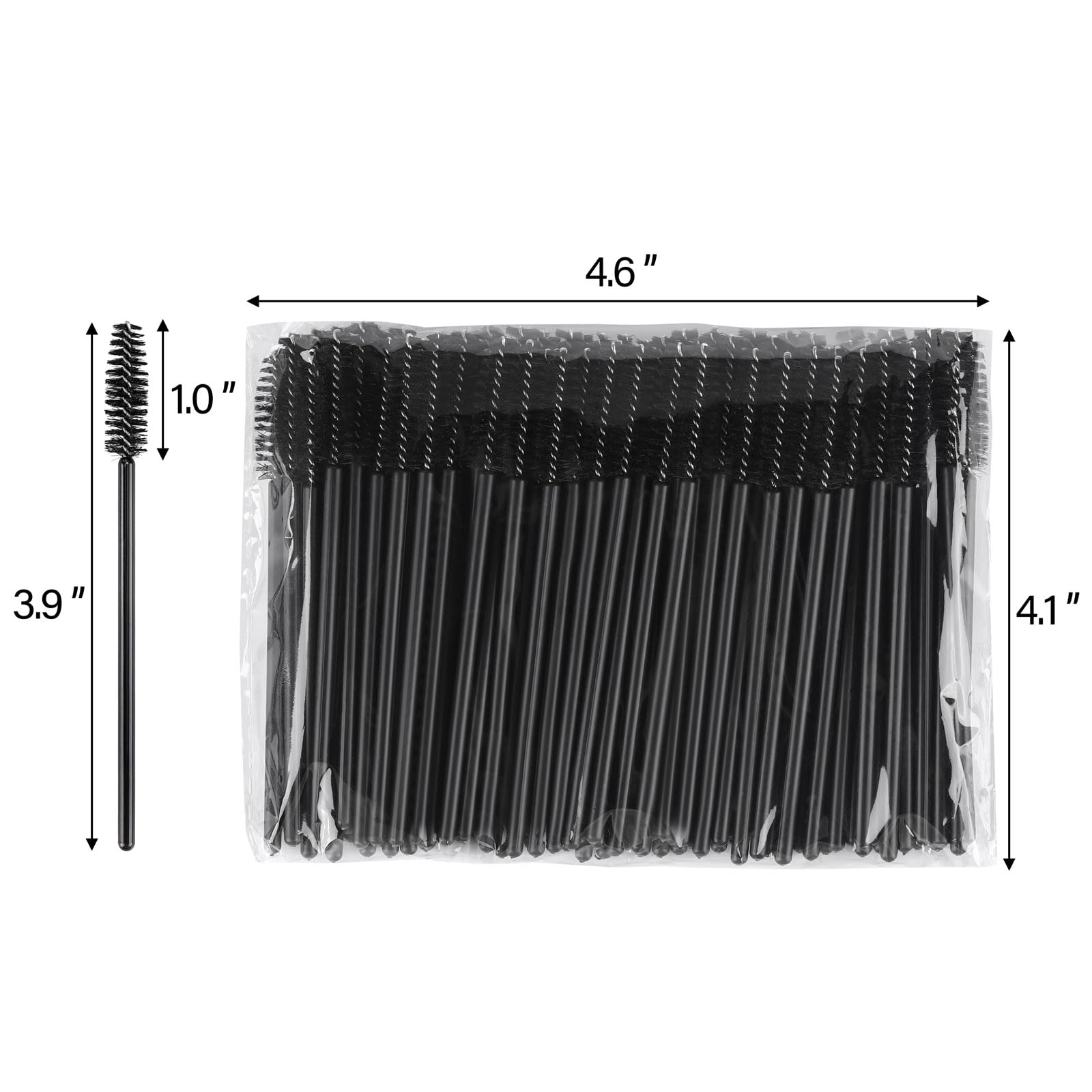BTYMS spoolie wand with bristle tips for clump-free lash extensions.