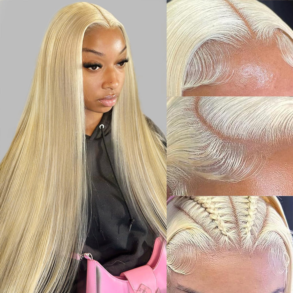 BZN 613 13x6 lace-front wig blonde, 28 inch, natural look.