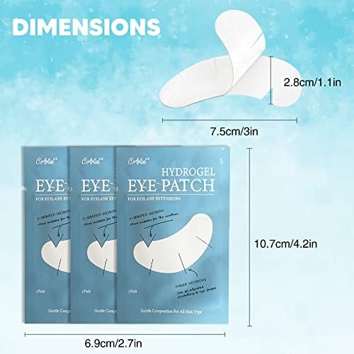 C. ARTIST almohadillas gel ojo diseño V-Forma con tres incisiones ajustables