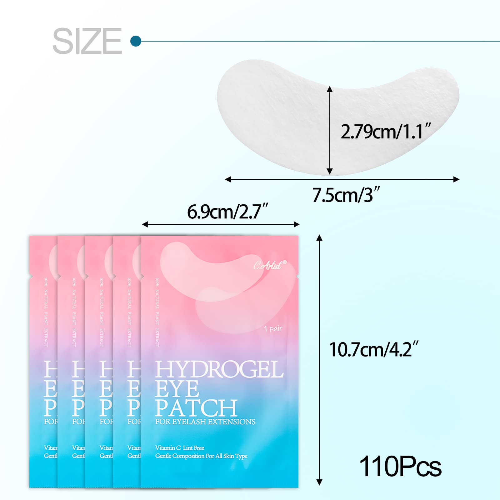 Parche gel ojo C. ARTIST, ideal para uso profesional diario.