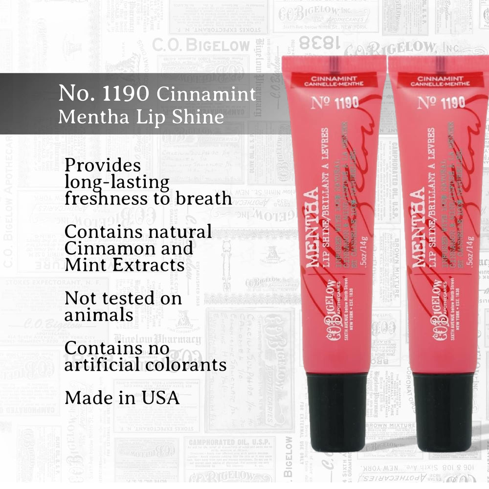 C.O. Bigelow cinnamint lip shine trio bulk pack for on-the-go hydration