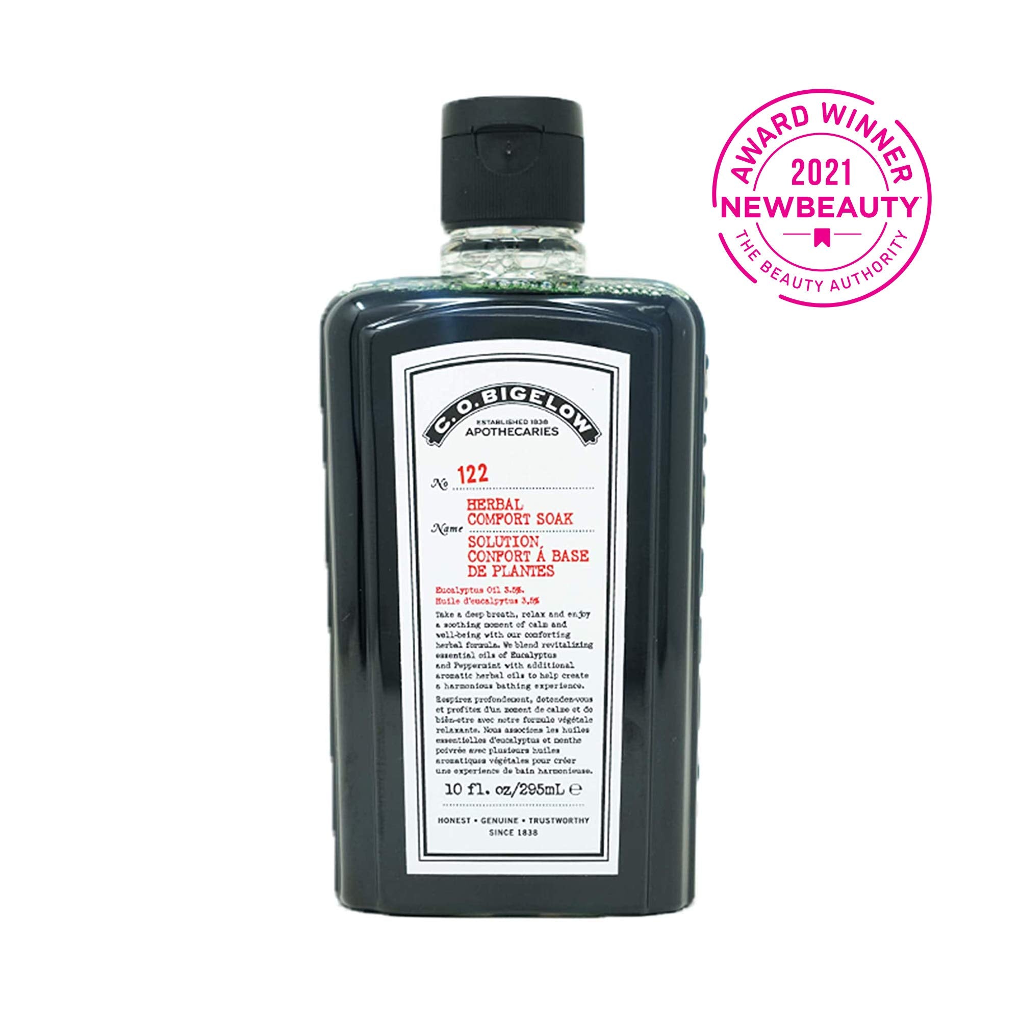 C.O. Bigelow Herbal Comfort Soak aromatherapy oils evoke eucalyptus and peppermint aroma