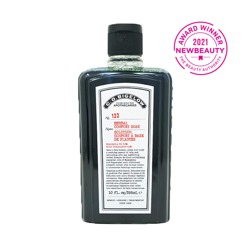 C.O. Bigelow Herbal Comfort Soak aromatherapy oils evoke eucalyptus and peppermint aroma
