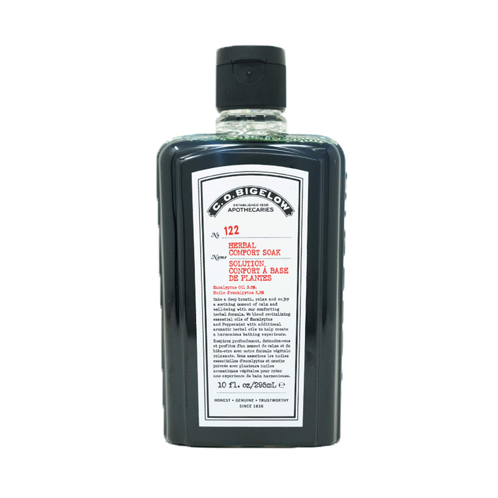 C.O. Bigelow Herbal Comfort Soak bath scene with soothing essential oils