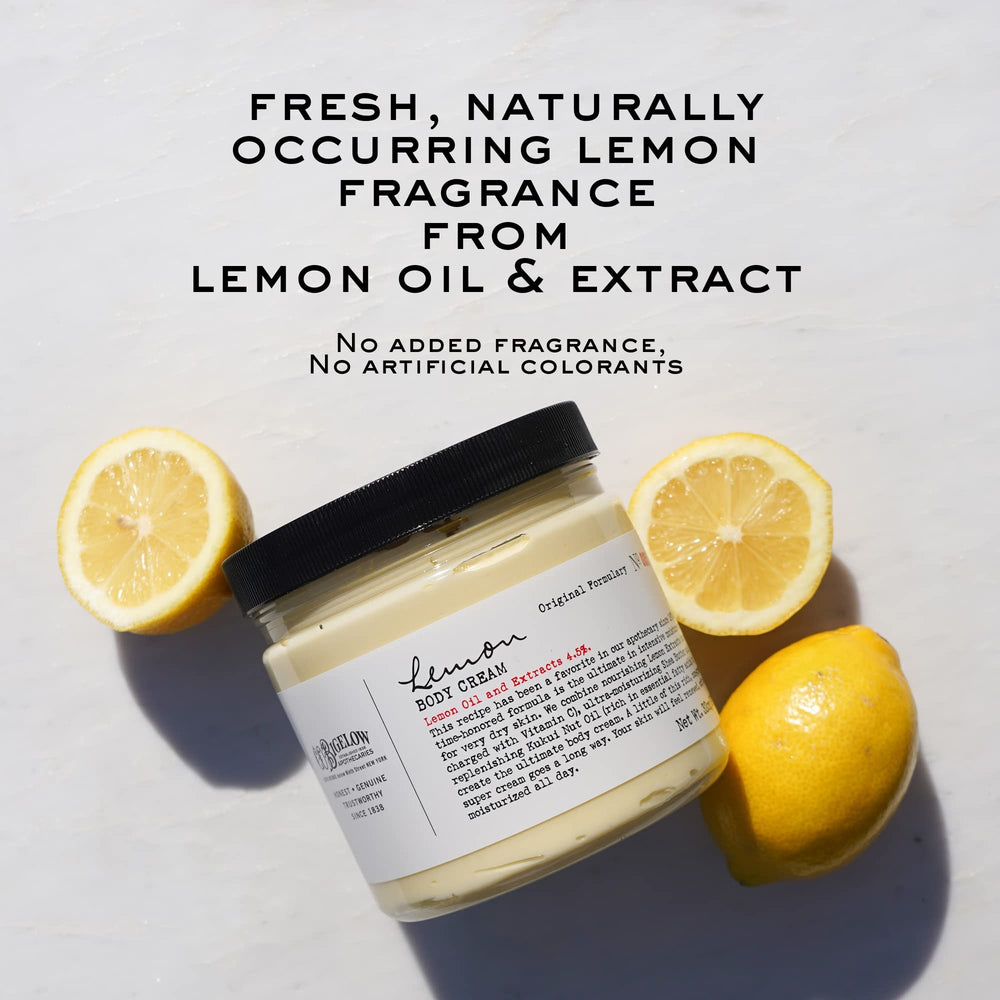 Creamy texture of C.O. Bigelow Lemon Body Cream demonstrated