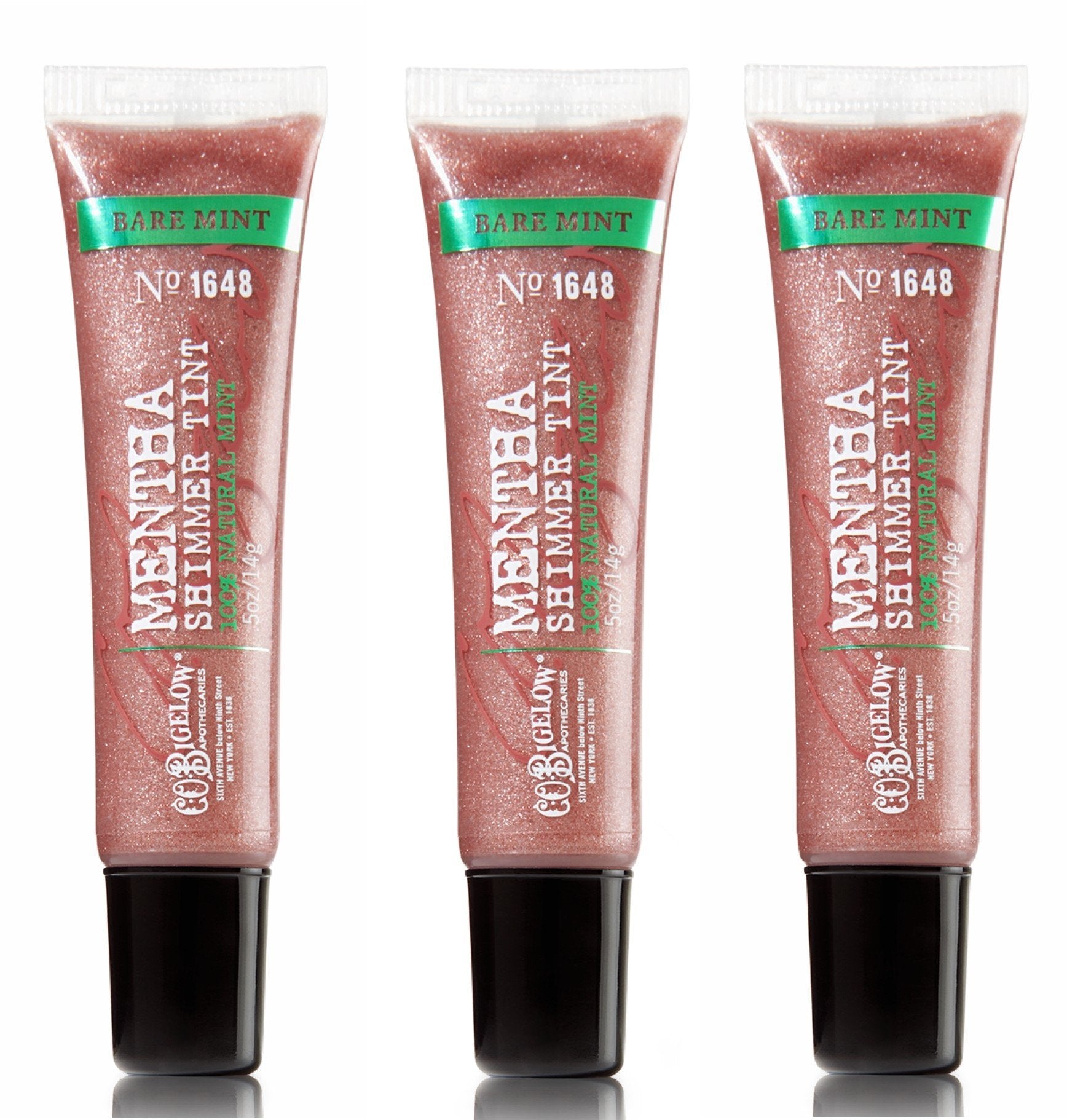 C. O. Bigelow Mentha Shimmer Tint Bare Mint, tint neutro con brillo suave para labios