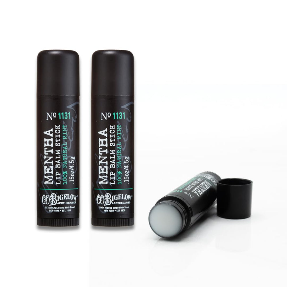 C.O. Bigelow Mentha Lip Balm Stick for on-the-go with peppermint oil cools and protects.