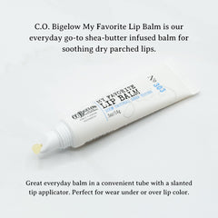 C.O. Bigelow Mentha Shine lip balm tube with high-gloss finish and refreshing feel.