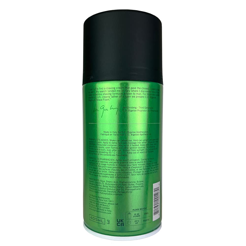 C.O. Bigelow Shaving Foam rich-lather enhancing glide and comfort