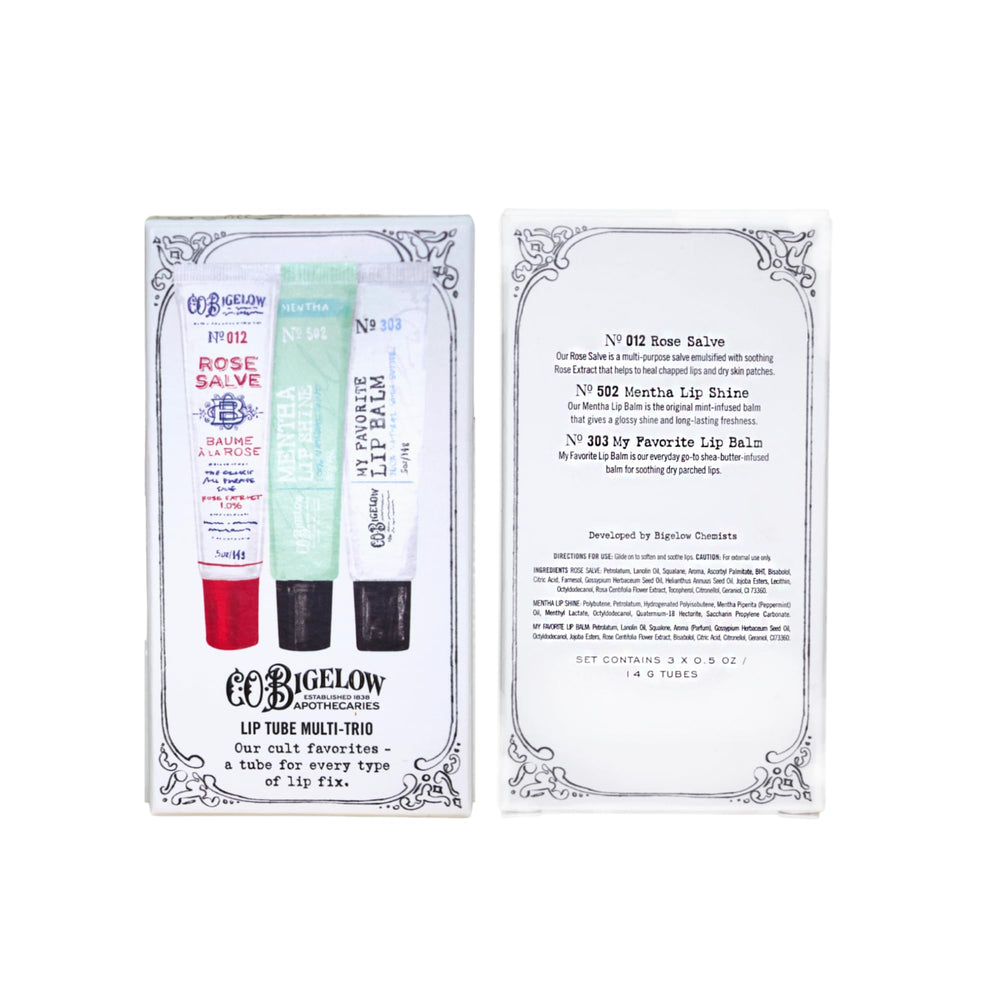 C.O. Bigelow Lip balms easy to carry in a travel kit for on-the-go care.