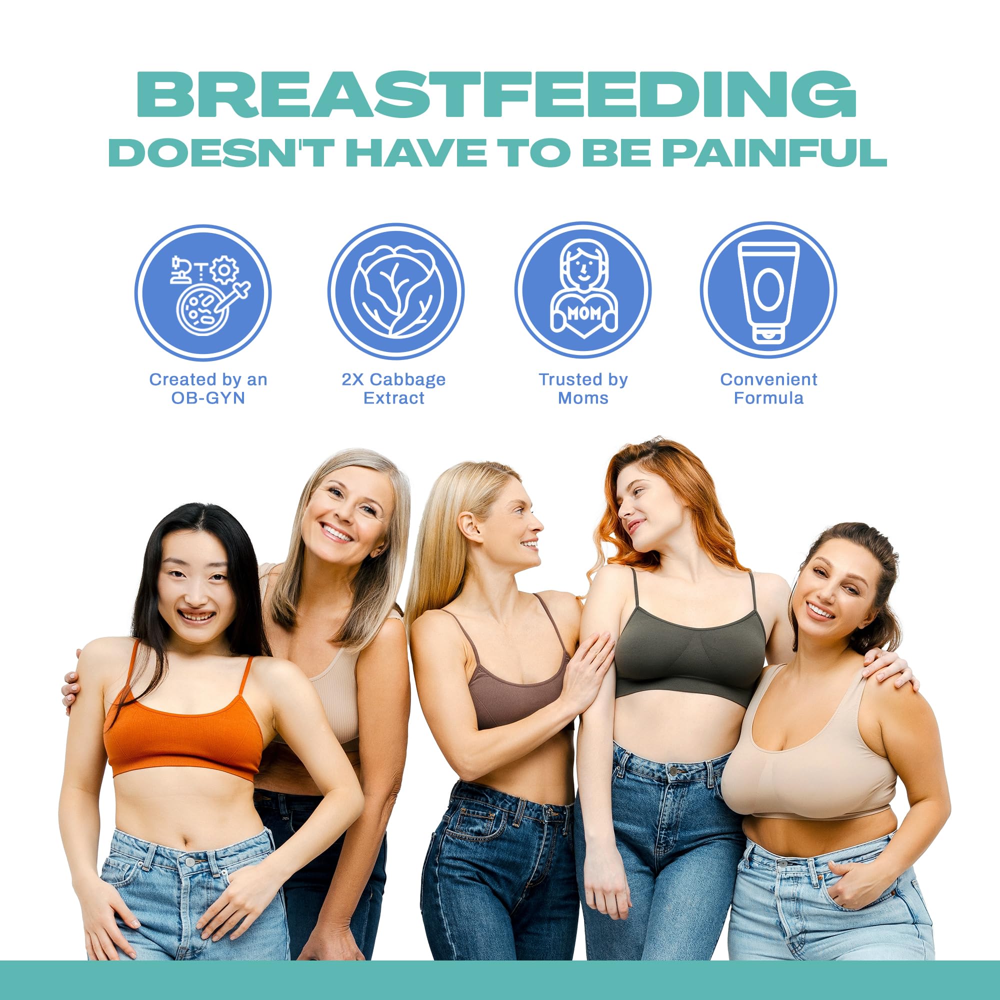 Cabocreme packaging and label view reinforces OB-GYN-made, mom-approved care for breastfeeding journeys.