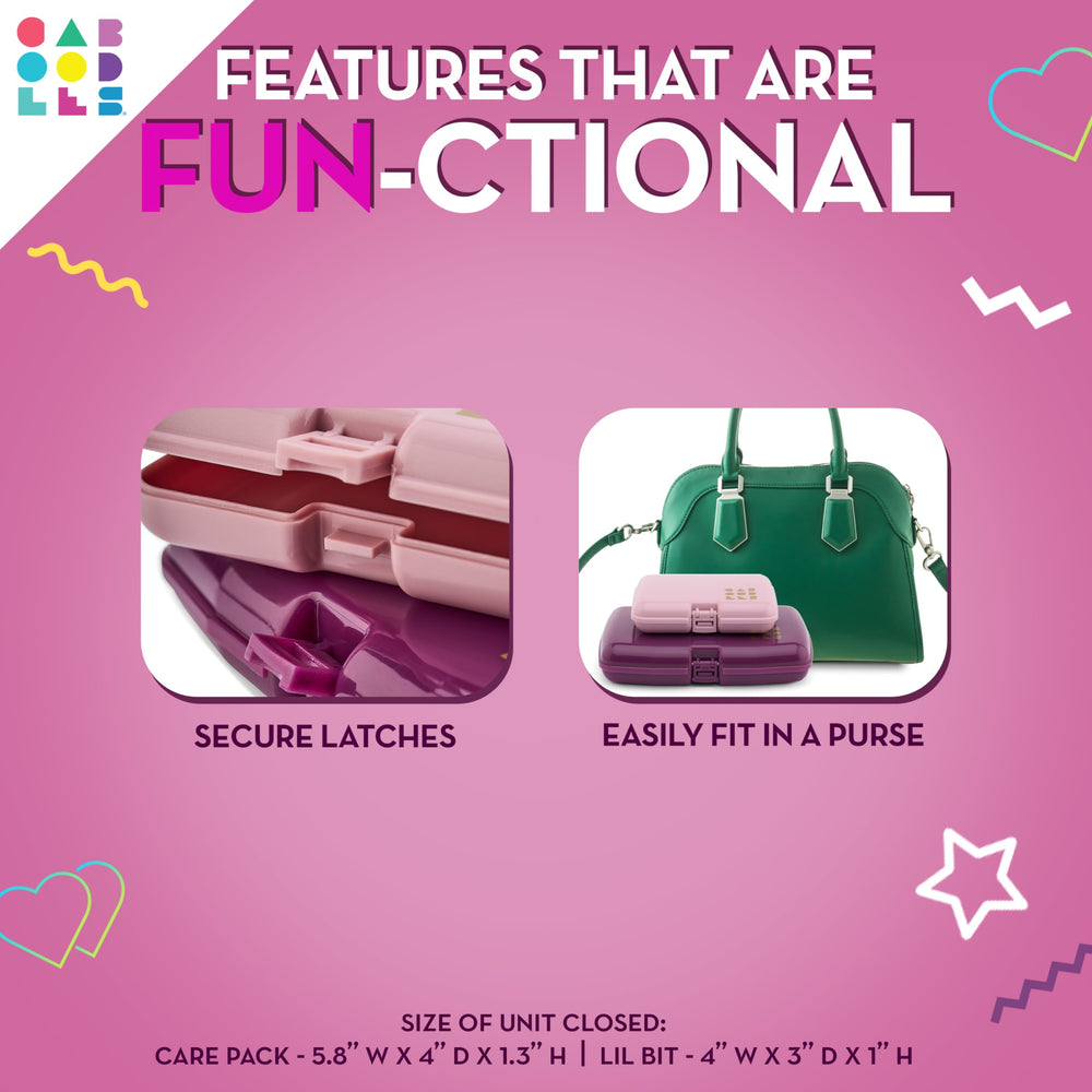 Caboodles Care Pack Lil Bit Set doubles as jewelry organizer.