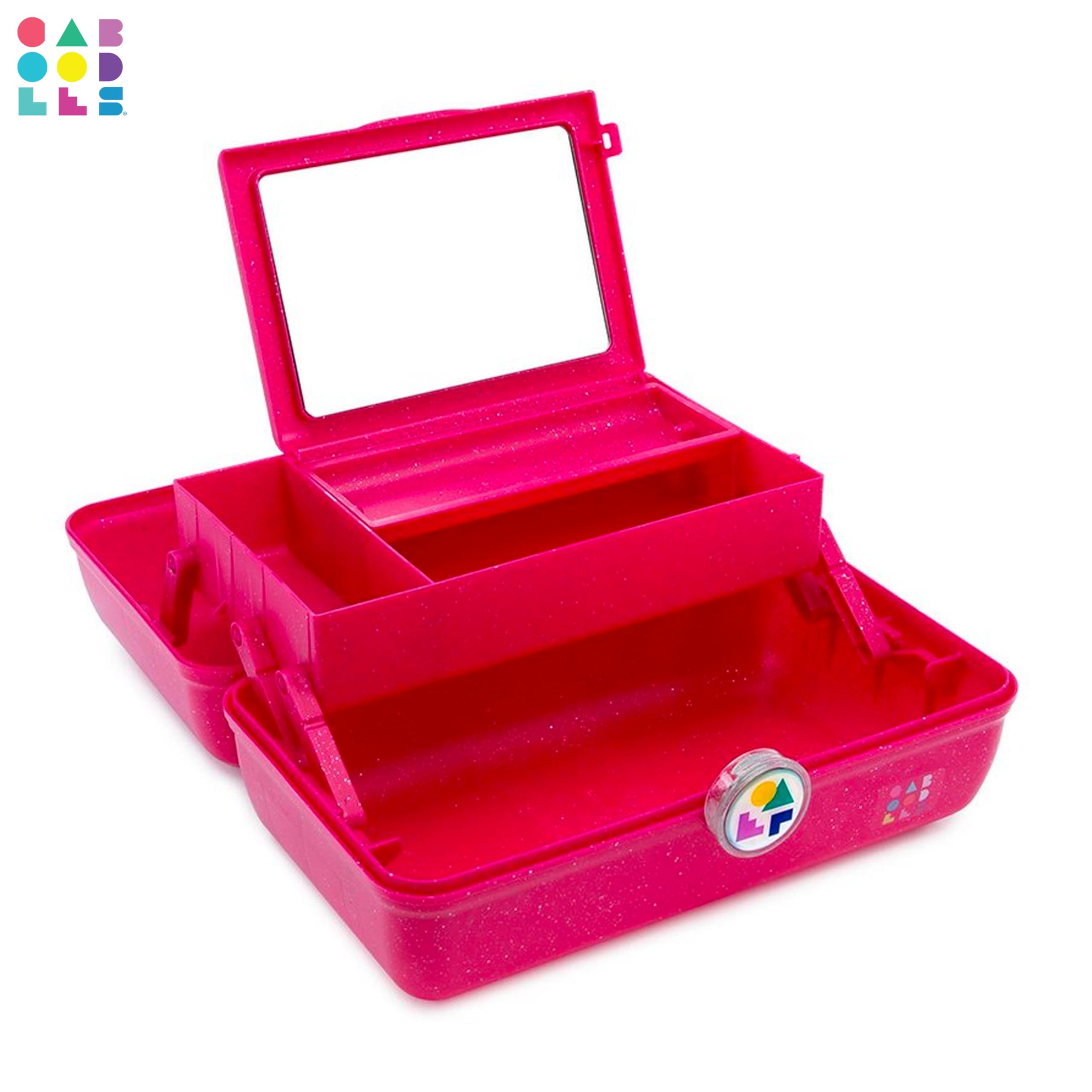 Caboodles On-The-Go Girl compact travel-ready design fits bags and backpacks.