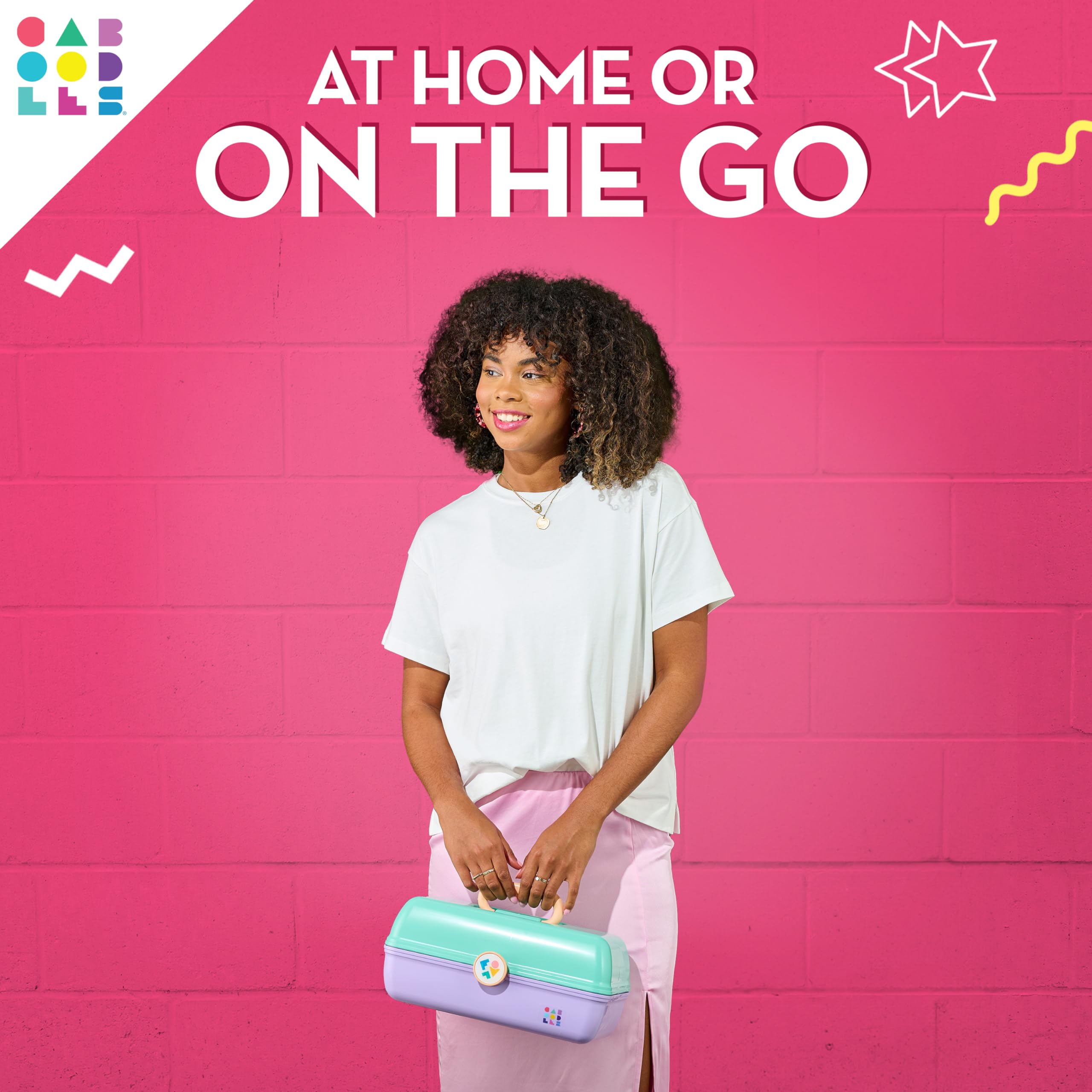 Caboodles On-The-Go Girl close-up of secure latch for travel peace of mind.