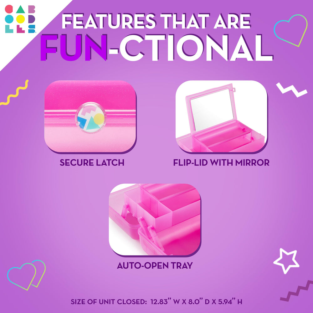 Secure latch on Caboodles On-The-Go Girl travel case